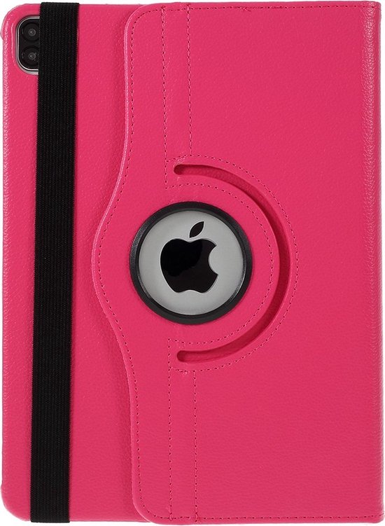 iPad Air 13 inch (2025/2024) & iPad Air 6 (2024) Hoesjes – 360° draaibaar – Multi-stand – Donkerroze-Tablethoesjes-Ilumina Benelux