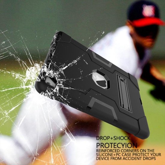 iPad Air 2 9.7 inch (A1566/A1567) – Rugged Schokbestendig – Kickstand Standfunctie – Zwart-Tablethoesjes-Ilumina Benelux
