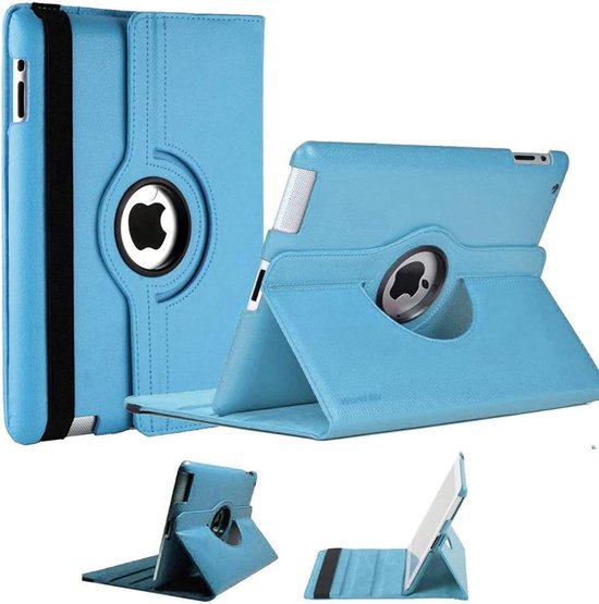 iPad Air 3 2019 & iPad Pro 10.5 2017 Hoesjes – 360° draaibaar – Multi-stand – Lichtblauw-Tablethoesjes-Ilumina Benelux