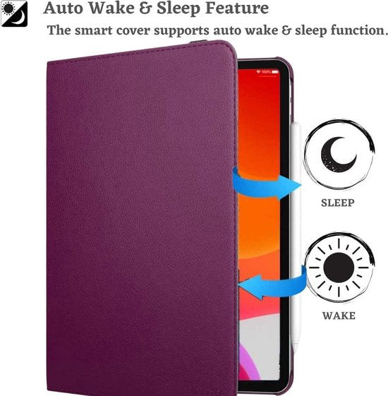 iPad Air 3 2019 & iPad Pro 10.5 2017 Hoesjes – 360° draaibaar – Multi-stand – Paars-Tablethoesjes-Ilumina Benelux