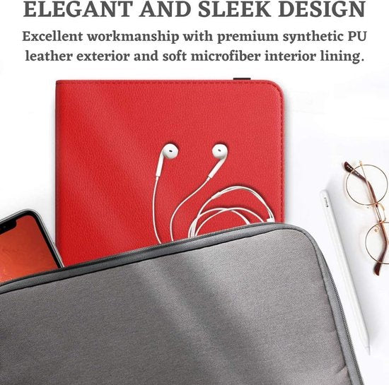 iPad Air 3 2019 & iPad Pro 10.5 2017 Hoesjes – 360° draaibaar multi-stand – 10,5 inch – Rood-Tablethoesjes-Ilumina Benelux