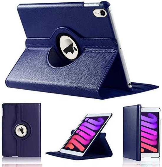 iPad Air 5 / Air 4 / iPad Air 11 inch 2024/2025/2026 (M2/M3/M4) Hoesjes – 360° draaibaar – Multi-stand – Donkerblauw-Tablethoesjes-Ilumina Benelux