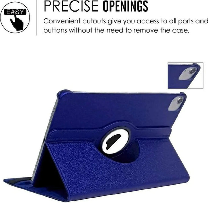 iPad Air 5 / Air 4 / iPad Air 11 inch 2024/2025/2026 (M2/M3/M4) Hoesjes – 360° draaibaar – Multi-stand – Donkerblauw-Tablethoesjes-Ilumina Benelux