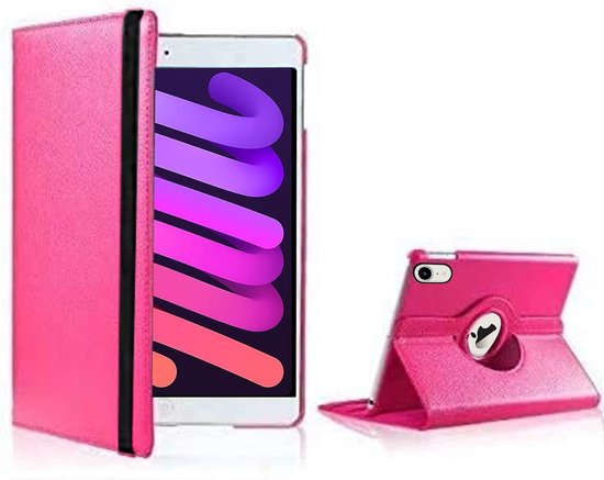 iPad Air 5 / Air 4 / iPad Air 11 inch 2024/2025/2026 (M2/M3/M4) Hoesjes – 360° draaibaar – Multi-stand – Donkerroze-Tablethoesjes-Ilumina Benelux