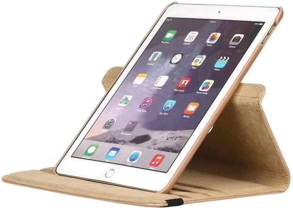 iPad Air 5 / Air 4 / iPad Air 11 inch 2024/2025/2026 (M2/M3/M4) Hoesjes – 360° draaibaar – Multi-stand – Goud-Tablethoesjes-Ilumina Benelux