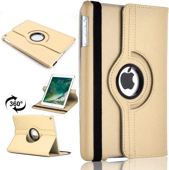 iPad Air 5 / Air 4 / iPad Air 11 inch 2024/2025/2026 (M2/M3/M4) Hoesjes – 360° draaibaar – Multi-stand – Goud-Tablethoesjes-Ilumina Benelux