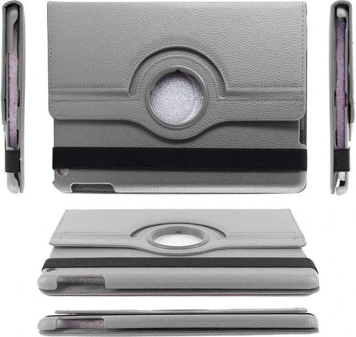 iPad Air 5 / Air 4 / iPad Air 11 inch 2024/2025/2026 (M2/M3/M4) Hoesjes – 360° draaibaar – Multi-stand – Grijs-Tablethoesjes-Ilumina Benelux