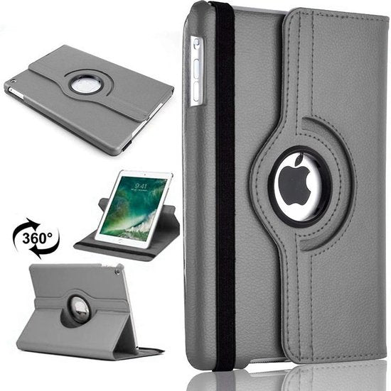 iPad Air 5 / Air 4 / iPad Air 11 inch 2024/2025/2026 (M2/M3/M4) Hoesjes – 360° draaibaar – Multi-stand – Grijs-Tablethoesjes-Ilumina Benelux