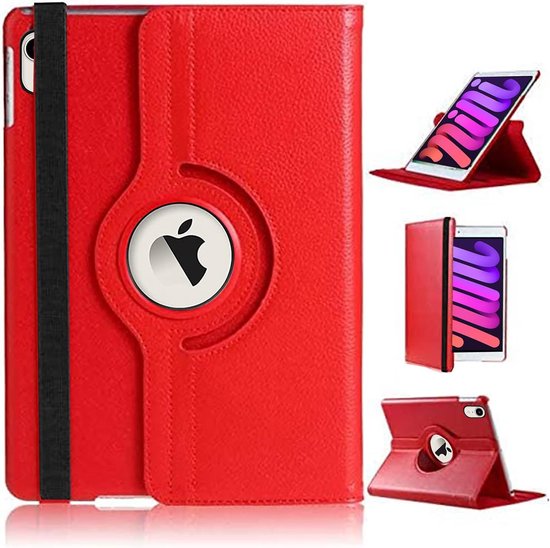 iPad Air 5 / Air 4 / iPad Air 11 inch 2024/2025/2026 (M2/M3/M4) Hoesjes – 360° draaibaar – Multi-stand – Rood-Tablethoesjes-Ilumina Benelux