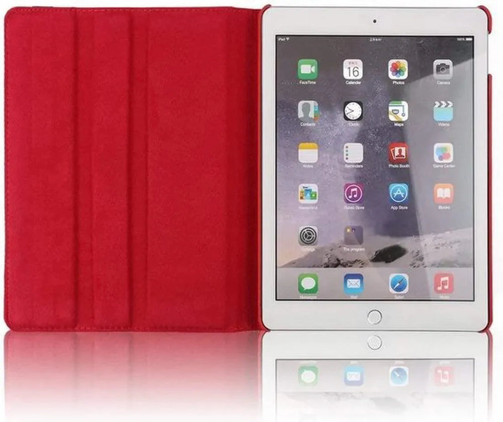 iPad Air 5 / Air 4 / iPad Air 11 inch 2024/2025/2026 (M2/M3/M4) Hoesjes – 360° draaibaar – Multi-stand – Rood-Tablethoesjes-Ilumina Benelux