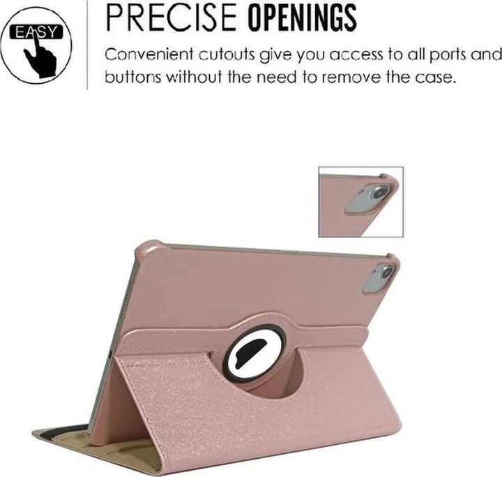 iPad Air 5 / Air 4 / iPad Air 11 inch 2024/2025/2026 (M2/M3/M4) Hoesjes – 360° draaibaar – Multi-stand – Zwart-Tablethoesjes-Ilumina Benelux