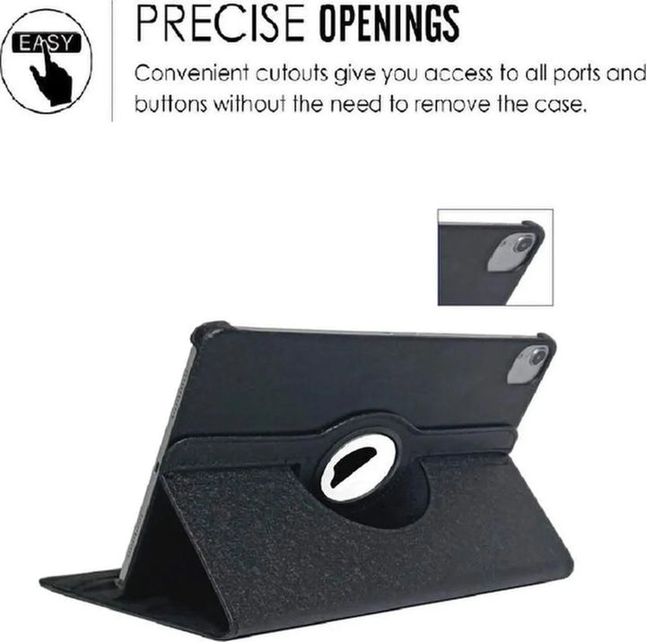 iPad Air 5 / Air 4 / iPad Air 11 inch 2024/2025/2026 (M2/M3/M4) Hoesjes – 360° draaibaar – Standfunctie – Zwart-Tablethoesjes-Ilumina Benelux