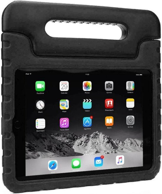 iPad Air 5 / Air 4 / iPad Air 11 inch 2024/2025/2026 (M2/M3/M4) Hoesjes – Kidsproof – Handvat – Standfunctie – Zwart-Tablethoesjes-Ilumina Benelux