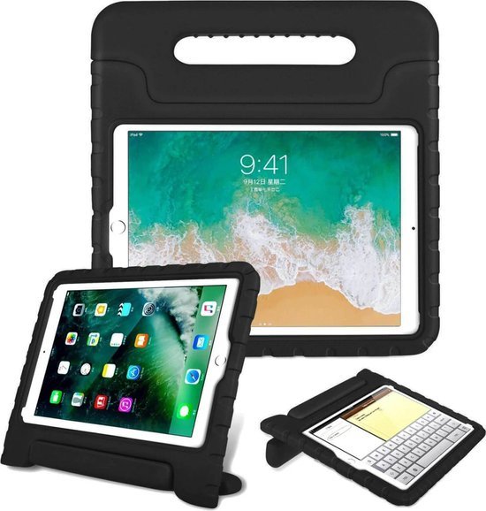 iPad Air 5 / Air 4 / iPad Air 11 inch 2024/2025/2026 (M2/M3/M4) Hoesjes – Kidsproof – Handvat – Standfunctie – Zwart-Tablethoesjes-Ilumina Benelux