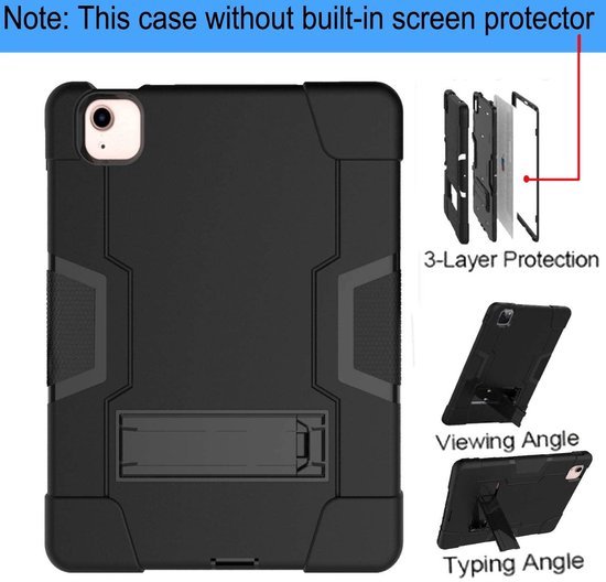 iPad Air 5 / Air 4 / iPad Air 11 inch 2024/2025/2026 (M2/M3/M4) Hoesjes – Schokbestendig – Kickstand – Roze-Tablethoesjes-Ilumina Benelux