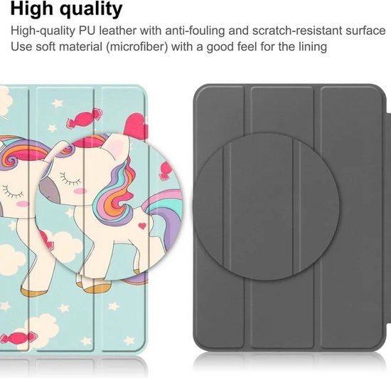 iPad Air 5 / Air 4 / iPad Air 11 inch 2024/2025/2026 (M2/M3/M4) – Tri-Fold Smart Cover – Standfunctie – Zwart-Tablethoesjes-Ilumina Benelux