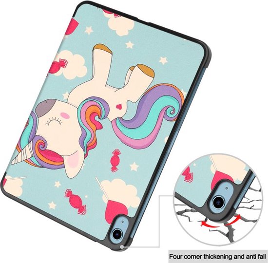 iPad Air 5 / Air 4 / iPad Air 11 inch 2024/2025/2026 (M2/M3/M4) – Tri-Fold Smart Cover – Standfunctie – Zwart-Tablethoesjes-Ilumina Benelux