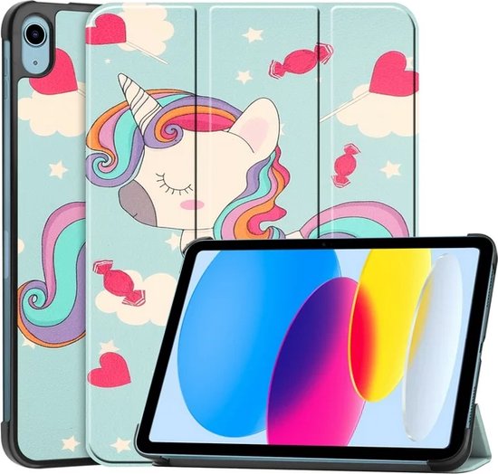 iPad Air 5 / Air 4 / iPad Air 11 inch 2024/2025/2026 (M2/M3/M4) – Tri-Fold Smart Cover – Standfunctie – Zwart-Tablethoesjes-Ilumina Benelux