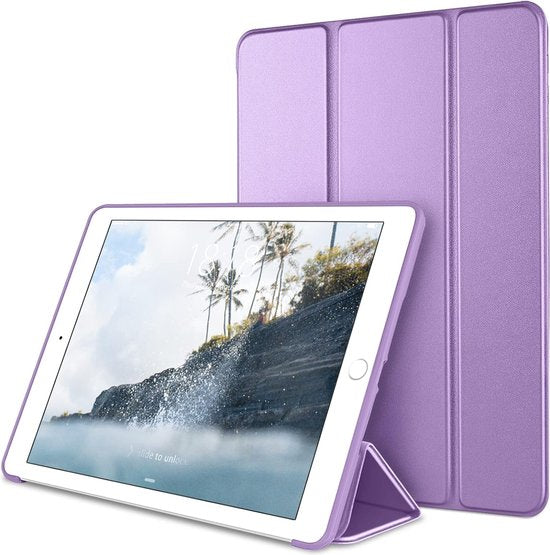 iPad Air 5 / Air 4 / iPad Air 11 inch 2024/2025/2026 (M2/M3/M4) – Ultraslank Tri-Fold – Standfunctie – Paars-Tablethoesjes-Ilumina Benelux
