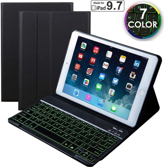 iPad Air/Air 2 9.7 inch (1e/2e gen) – Toetsenbordhoes – Beschermhoes – Zwart-Tablethoesjes-Ilumina Benelux