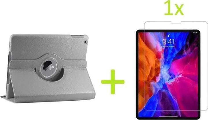 iPad Mini 1/2/3 – 360° Draaibare Multi-Stand – Incl. Screenprotector – Grijs-Tablethoesjes-Ilumina Benelux