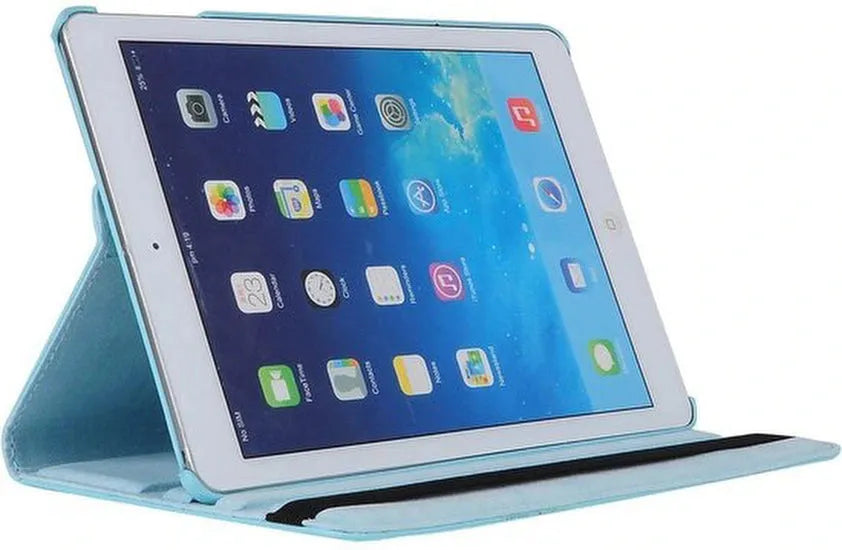iPad Mini 1/2/3 7.9 inch Hoesjes – 360° draaibaar – Multi-stand standfunctie – Lichtblauw-Tablethoesjes-Ilumina Benelux
