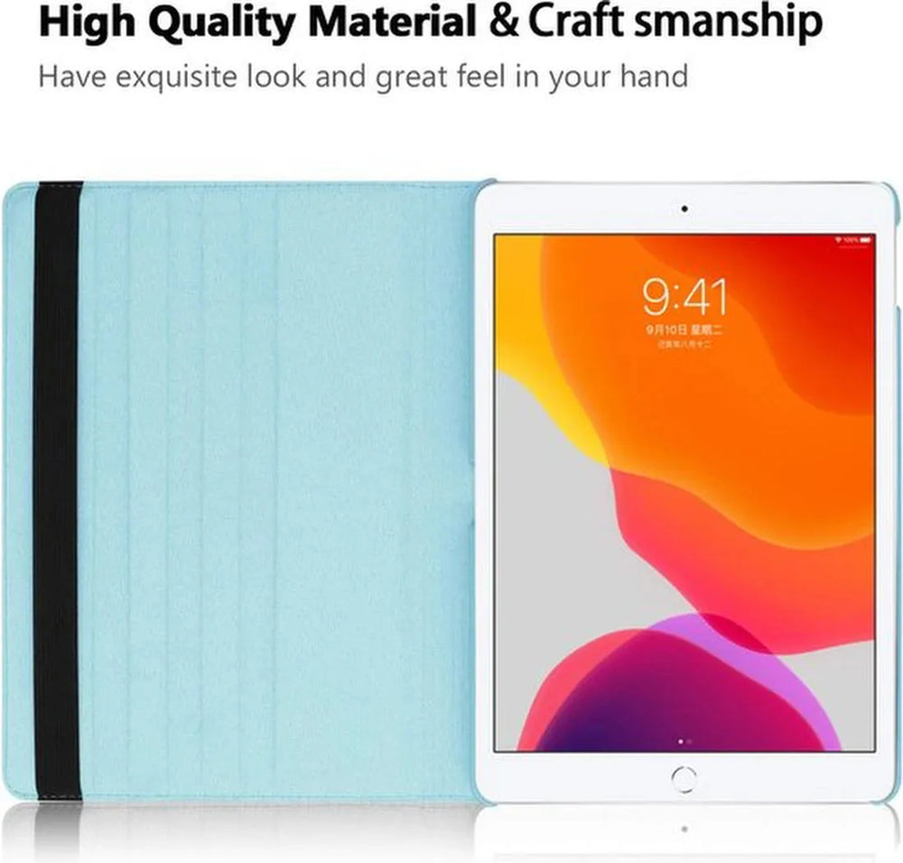 iPad Mini 1/2/3 7.9 inch Hoesjes – 360° draaibaar – Multi-stand standfunctie – Lichtblauw-Tablethoesjes-Ilumina Benelux