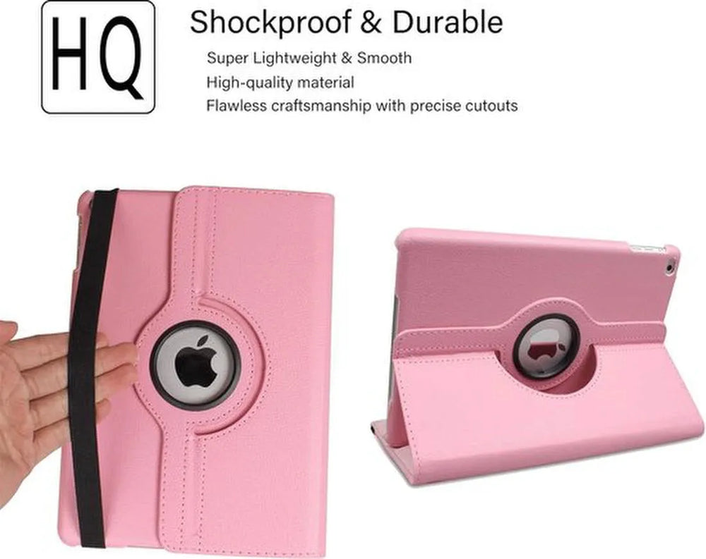 iPad Mini 1/2/3 7.9 inch Hoesjes – 360° draaibaar – Multi-stand standfunctie – Lichtroze-Tablethoesjes-Ilumina Benelux