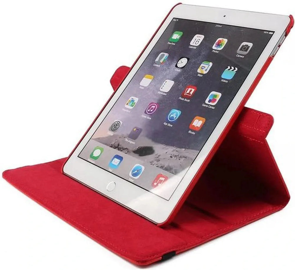 iPad Mini 1/2/3 Hoesjes – 360° draaibaar – Multi-stand Standfunctie – Rood-Tablethoesjes-Ilumina Benelux