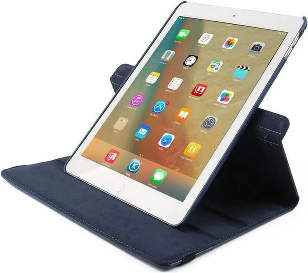 iPad Mini 1/2/3 Hoesjes – 360° draaibaar multi-stand – Standfunctie – Donkerblauw-Tablethoesjes-Ilumina Benelux