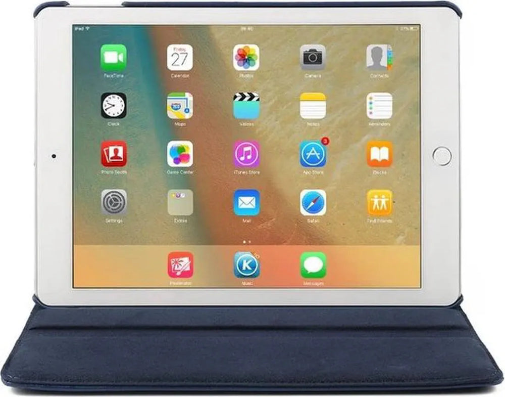 iPad Mini 1/2/3 Hoesjes – 360° draaibaar multi-stand – Standfunctie – Donkerblauw-Tablethoesjes-Ilumina Benelux