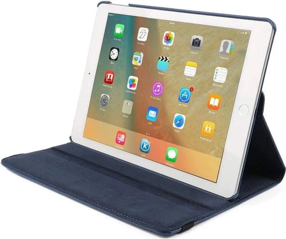 iPad Mini 1/2/3 Hoesjes – 360° draaibaar multi-stand – Standfunctie – Donkerblauw-Tablethoesjes-Ilumina Benelux
