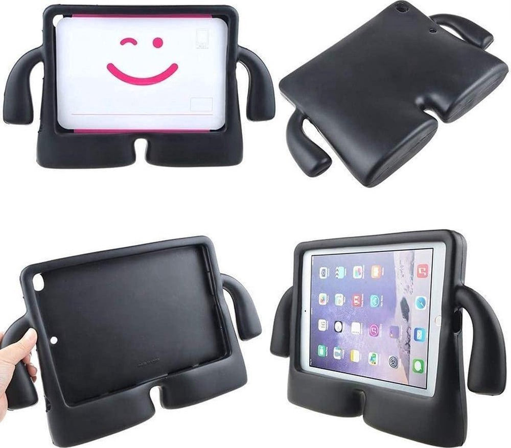 iPad Mini 1/2/3/4/5 Hoesjes – Kinderhoes met Handvat – Standfunctie – Zwart-Tablethoesjes-Ilumina Benelux
