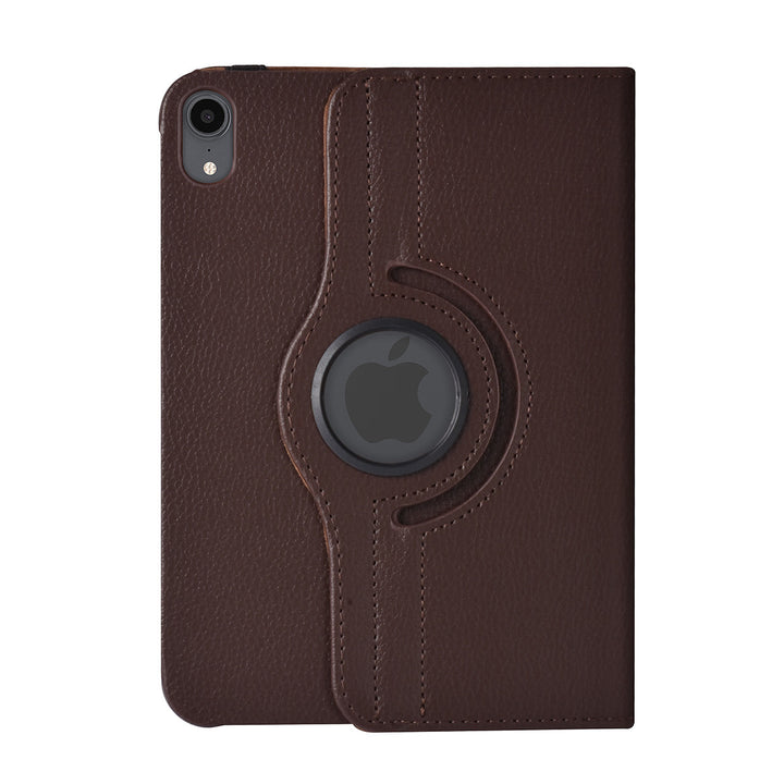 iPad Mini 6 2021 & iPad Mini 7 2024 Book Case Tablethoes - Bruin - 360 graden draaibaar-Tablethoesjes-Ilumina Benelux