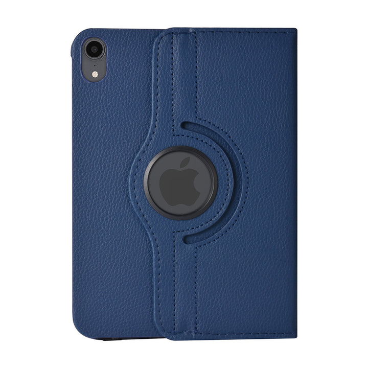 iPad Mini 6 2021 & iPad Mini 7 2024 Book Case Tablethoes - DonkerBlauw - 360 graden draaibaar-Tablethoesjes-Ilumina Benelux
