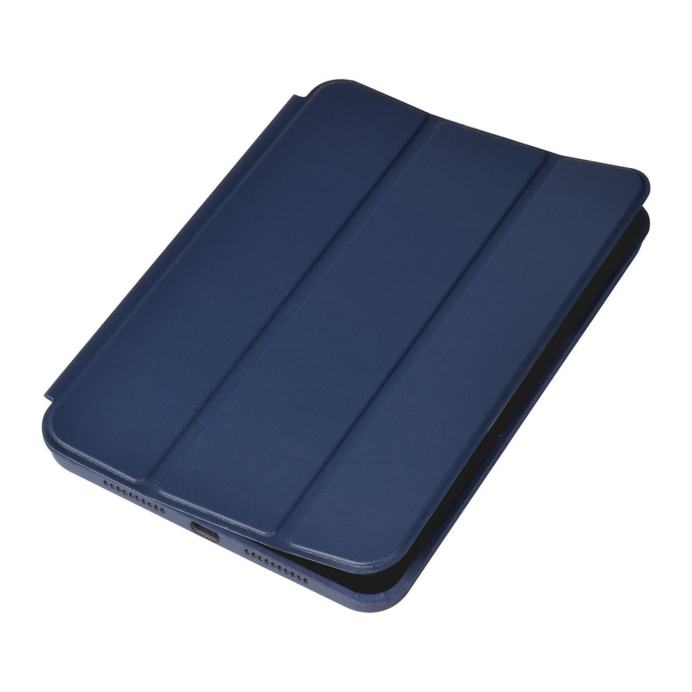 iPad Mini 6 2021 & iPad Mini 7 2024 Book Case Tablethoes - DonkerBlauw - Smart Case-Tablethoesjes-Ilumina Benelux