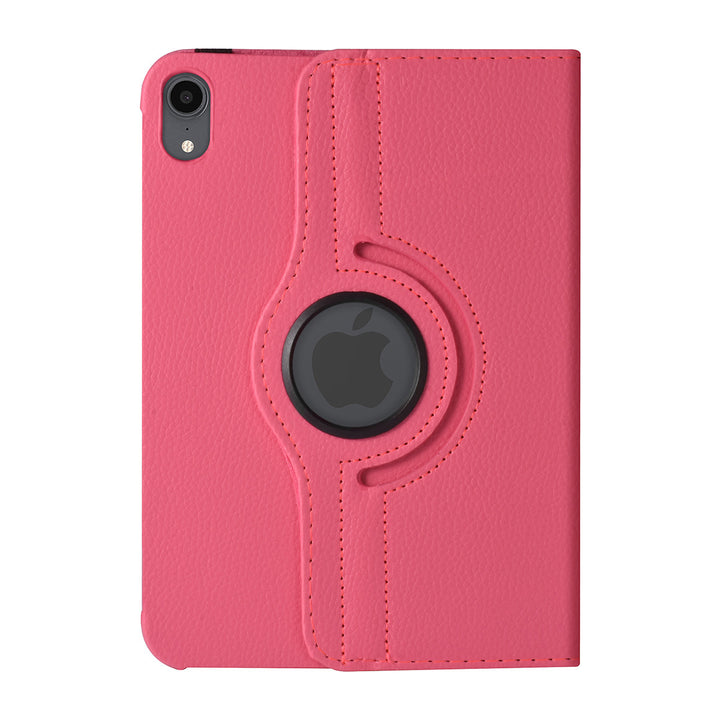 iPad Mini 6 2021 & iPad Mini 7 2024 Book Case Tablethoes - Felroze - 360 graden draaibaar-Tablethoesjes-Ilumina Benelux