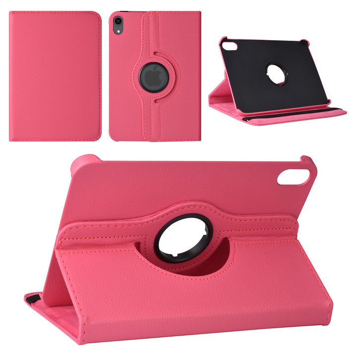 iPad Mini 6 2021 & iPad Mini 7 2024 Book Case Tablethoes - Felroze - 360 graden draaibaar-Tablethoesjes-Ilumina Benelux