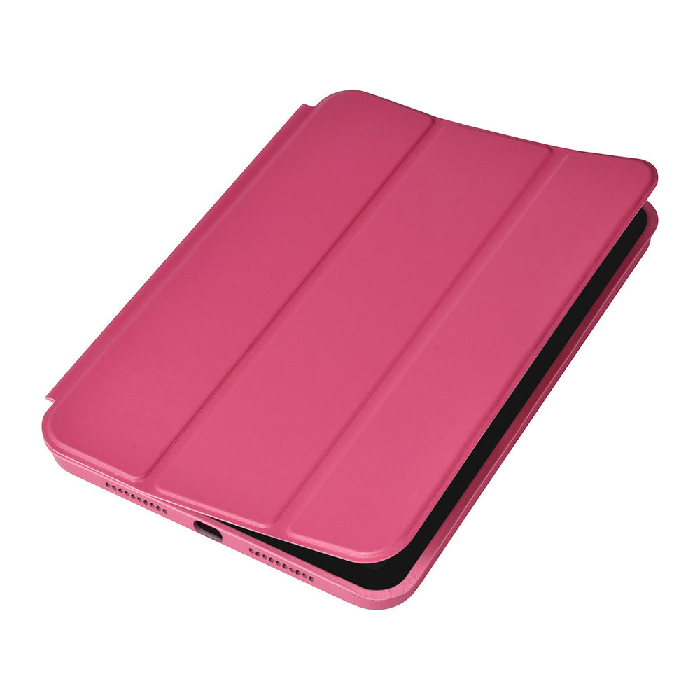 iPad Mini 6 2021 & iPad Mini 7 2024 Book Case Tablethoes - Felroze - Smart Case-Tablethoesjes-Ilumina Benelux