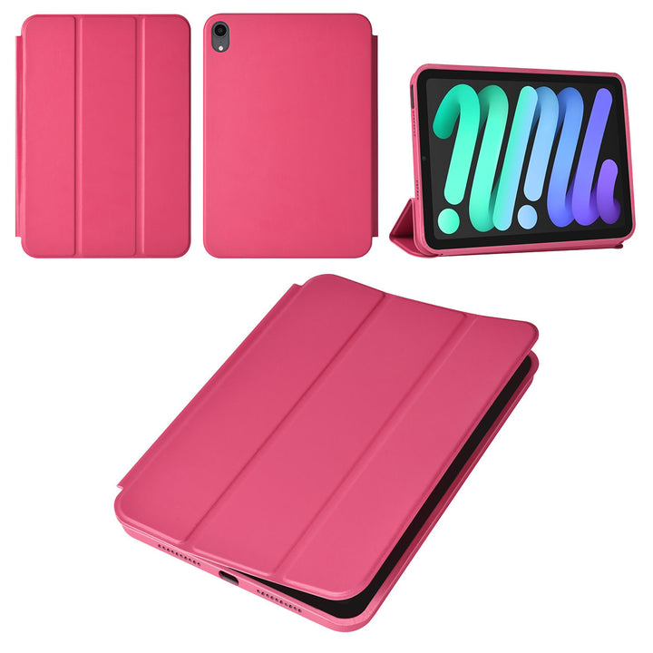 iPad Mini 6 2021 & iPad Mini 7 2024 Book Case Tablethoes - Felroze - Smart Case-Tablethoesjes-Ilumina Benelux