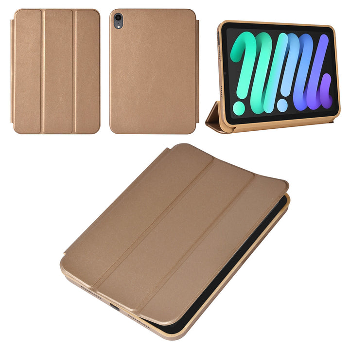 iPad Mini 6 2021 & iPad Mini 7 2024 Book Case Tablethoes - Goud - Smart Case-Tablethoesjes-Ilumina Benelux