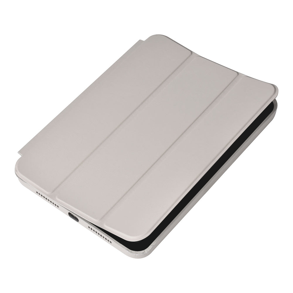 iPad Mini 6 2021 & iPad Mini 7 2024 Book Case Tablethoes - Grijs - Smart Case-Tablethoesjes-Ilumina Benelux