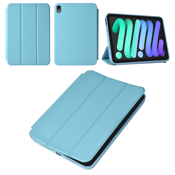 iPad Mini 6 2021 & iPad Mini 7 2024 Book Case Tablethoes - LichtBlauw - Smart Case-Tablethoesjes-Ilumina Benelux