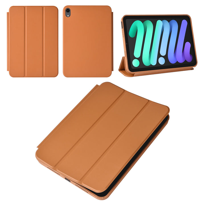 iPad Mini 6 2021 & iPad Mini 7 2024 Book Case Tablethoes - LichtBruin - Smart Case-Tablethoesjes-Ilumina Benelux