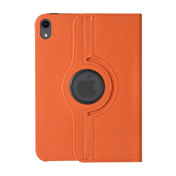 iPad Mini 6 2021 & iPad Mini 7 2024 Book Case Tablethoes - Oranje - 360 graden draaibaar-Tablethoesjes-Ilumina Benelux