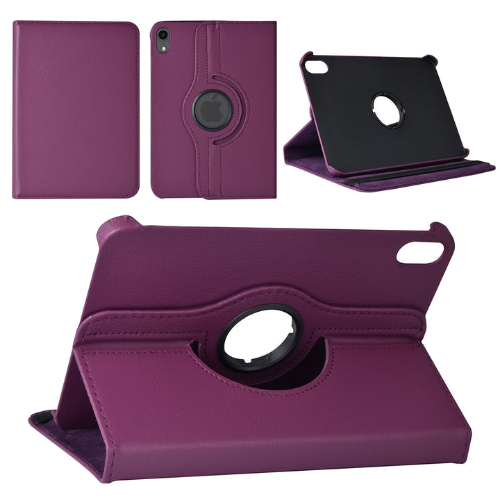 iPad Mini 6 2021 & iPad Mini 7 2024 Book Case Tablethoes - Paars - 360 graden draaibaar-Tablethoesjes-Ilumina Benelux