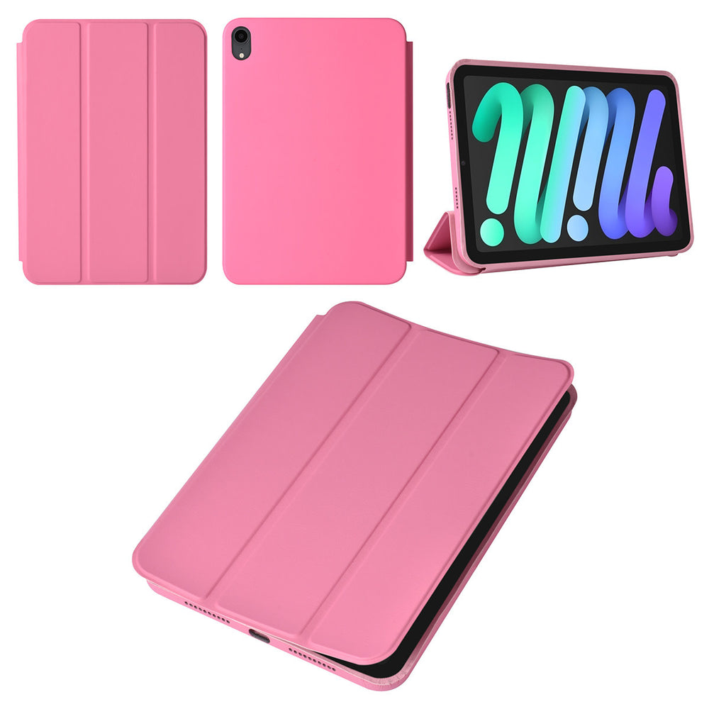 iPad Mini 6 2021 & iPad Mini 7 2024 Book Case Tablethoes - Roze - Smart Case-Tablethoesjes-Ilumina Benelux