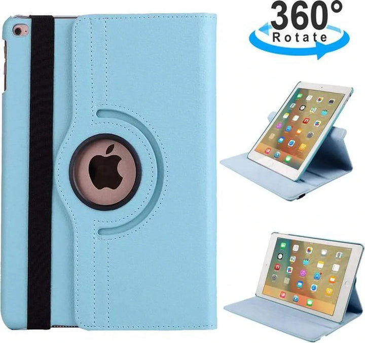 iPad Mini 4 / Mini 5 (2019) Hoesjes – 360° draaibaar – Multi-stand – Lichtblauw-Tablethoesjes-Ilumina Benelux