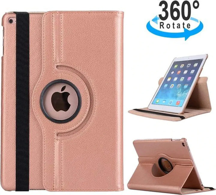 iPad Mini 4 / Mini 5 (2019) Hoesjes – 360° draaibaar – Multi-stand – Roségoud-Tablethoesjes-Ilumina Benelux