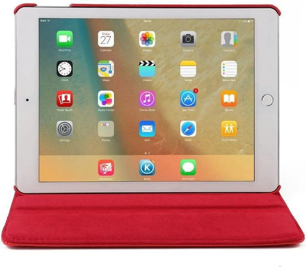 iPad Mini 4 / Mini 5 (2019) Hoesjes – 360° draaibaar – Multi-stand Standfunctie – Rood-Tablethoesjes-Ilumina Benelux